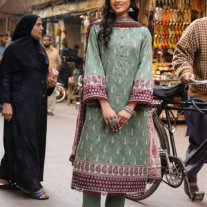 AsimJofa Digital Printed Lawn 3PC Unstitched Suit | AJUBF-77